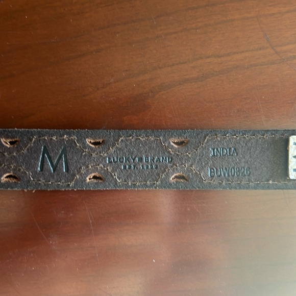 Lucky brand belt size M womens color gold brown metallic - Picture 3 of 7